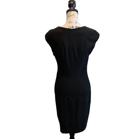 DVF Diane Von Furstenberg Manette Sheath Dress Black Size 6 Small Scoop neck - Picture 6 of 13